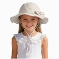 thumbnail image 4 of TOWED22 Baby Toddler Infant Girls Boys Bucket Sun Hats Protection Beach UPF 50+ Toddler Wide Brim Bucket Summer Hats(Khaki,2-5 Y), 4 of 9