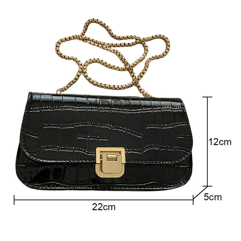 Small Leather Crossbody Bag for Women Clutch Purse Womens Handbag Black  Crossbody Purse Designer Shoulder Bag Chain Quilted Cross Body Bags Phone