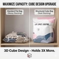 thumbnail image 6 of No‑Pump Vacuum Storage Bags Clearance Press & Seal, No Pump Needed. Large Cube Vacuum Storage Bag, Keeps Clothes Dry & Dust‑free, Perfect for Bulky Bedding & Off‑Season Gear-5 PC, 6 of 8
