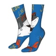 thumbnail image 5 of Fuzoiu Shark With Sunglasses and Lobste Print Crew Socks,Casual Athletic Gym LightWeight Thin Socks,Casual Crew Socks for Men Woman,Calf Length Crew Socks, 5 of 7