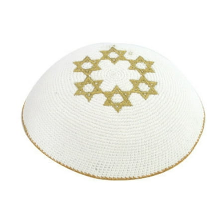 Handmade Knitted Kippah for Men Boys,Kids Yamaka Hat from Israel 17cm