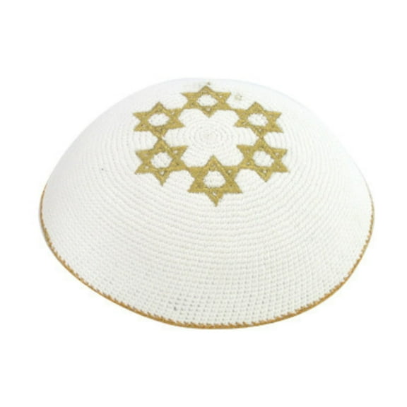 Handmade Knitted Kippah for Men Boys,Kids Yamaka Hat from Israel 17cm