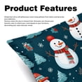thumbnail image 2 of Snowman Stylish Velvet Throw Pillow Covers Set of 2 with Unique Patterns for Bed Pillow - 16x16, 18x18, 20x20 Inches for Various Occasions, 2 of 6