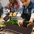 thumbnail image 4 of Outland Living 4 Packs 26.5 Inches Outdoor and Indoor Rectangle Plastic Planter Box Perfect for Herbs Succulents Vegetables and Flowers, 4 of 5