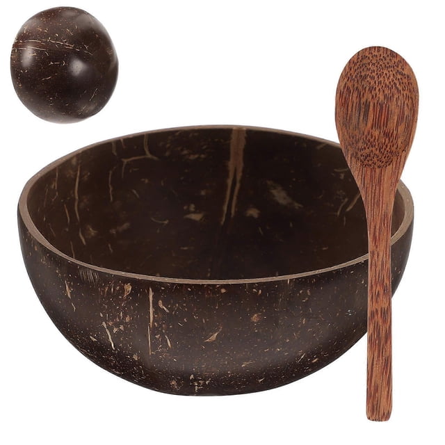 1 Set Coconut Shell Cups Hawaiian Theme Party Favors Includes Coconut Bowl Spoon Salad Bowl