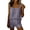 Gray, variant on Two-Piece Fashion Woman Round Neck Sleeveless Blouse And Loose Pockets Pants Set