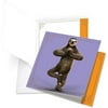 The Best Card Company - 1 Large Thank You Card (8.5 x 11 Inch) - Animal Stationery Greeting, Cute Kids Gratitude Card - Sloth Yoga JQ6255FTYG