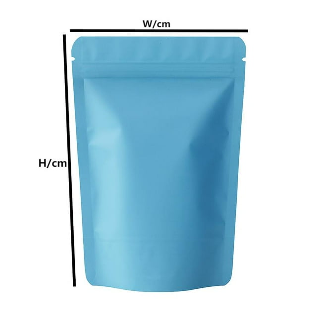 50 Pcs Sacs Auto-Scellants Anti-Odeur Couleur Mate avec Fermeture Éclair pour Thé Café Grains