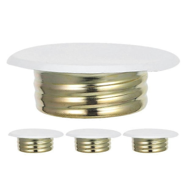 4pcs Fire Sprinkler Cover Plates for Ceiling Protection – Concealed Design Galvanized Guard Trim Ring for Residential & Commercial Use