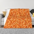 thumbnail image 1 of Balery Orange Glitter Manta de Franela con Dibujo, Lujo Ultra Suave y Cálido, Antipelusa y Resistente a las Arrugas para Cama, Sofá, Camping -40"x30", 1 of 6