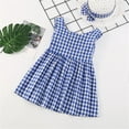 thumbnail image 2 of Toddler Baby Girl Summer Casual Plaid Bow Dress for Kids and, 2 of 2