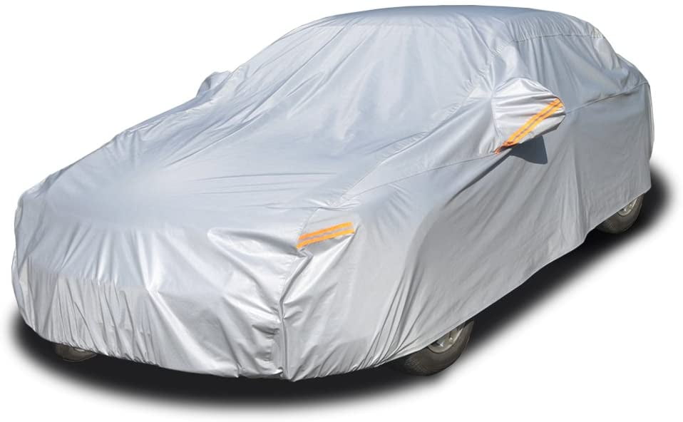 SIZE L Full Car Cover Protector Waterproof Sun UV Ray Rain Ice Outdoor Polyester 