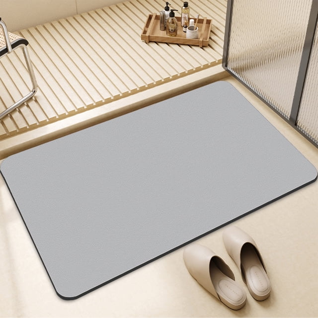 Bath Rug | Super Absorbent Non Slip Rubber Backing | Washable Modern Bathroom Floor Mat | Fast Drying No Shedding | 16x24in | Multi Color | Easy Clean | Shower Room, Bathtub, Laundry, Kitchen