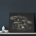 thumbnail image 3 of Lsque Monochrome Mushroom Artwork Print Wall Art – Decorative Picture for Living Room, Bedroom, and Office (Horizontal), 3 of 6