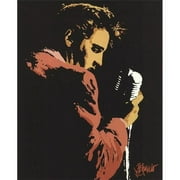 Culturenik  Elvis - Singing Profile - postercard Poster Print 8 x 10