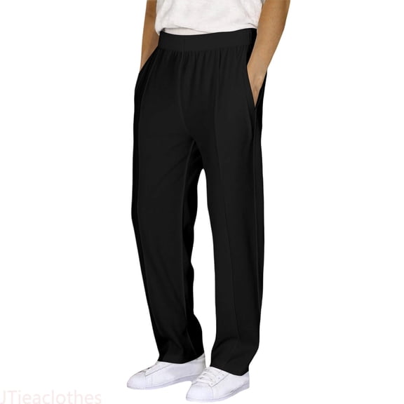 JTieaclothes Boys Solid Color Casual Trousers Long Pants With Comfortable Elastic Waist For Everyday Play And School Wear,Boys Pants Sizes 3-4 Years