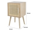thumbnail image 5 of Oli 28 Inch Accent Cabinet Table, Rattan Door, Splayed Legs, Natural Brown, Saltoro Sherpi, 5 of 5