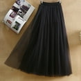 thumbnail image 5 of Women Dress Mesh Skirt Black Tutu Skirts for Women Layered Puffy Fairy Skirt Shiny Skirt, 5 of 6