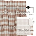 thumbnail image 4 of VHC Brands Annie Buffalo Portabella Brown Ruffled Check Farmhouse Kitchen Curtain Valance 16x72, 4 of 8