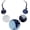 Blue, variant on Chunky Round Acrylic Pendant Collar Large Statement Costume Necklace for Women, 22inch (NK-10665-Blue)
