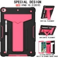 thumbnail image 3 of EpicGadget Case for iPad 10.2 (9th/8th/7th Gen) Protective Rugged Hybrid Case With Kickstand Pencil Holder Cover for Apple 10.2 Inch iPad 9th/8th/7th Generation 2021/2020/2019 Release (Black/Pink), 3 of 5