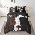 thumbnail image 2 of Feelyou Rustic Cow Print Bedding Comforter Set 7 Pieces, Farmhouse Animal Full Bedding Set, Southwestern Fitted Sheet Flat Sheet, Super Cozy Room Decor, 2 of 7