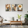thumbnail image 6 of Minimalist Boho Abstract Canvas Wall Art Mid-Century Modern Beige Set of 3 Poster Neutral Geometric Line Sun Floral Prints Painting Rustic Cottage Decor Living Room Bedroom 12x16in Unframed, 6 of 6