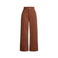 thumbnail image 5 of ManxiVoo Womens Straight Leg Corduroy Pants In A Wide Relaxed Fit For Autumn And Winter Casual Style Featuring Practical Pockets And A Long Silhouette S Size Brown, 5 of 7