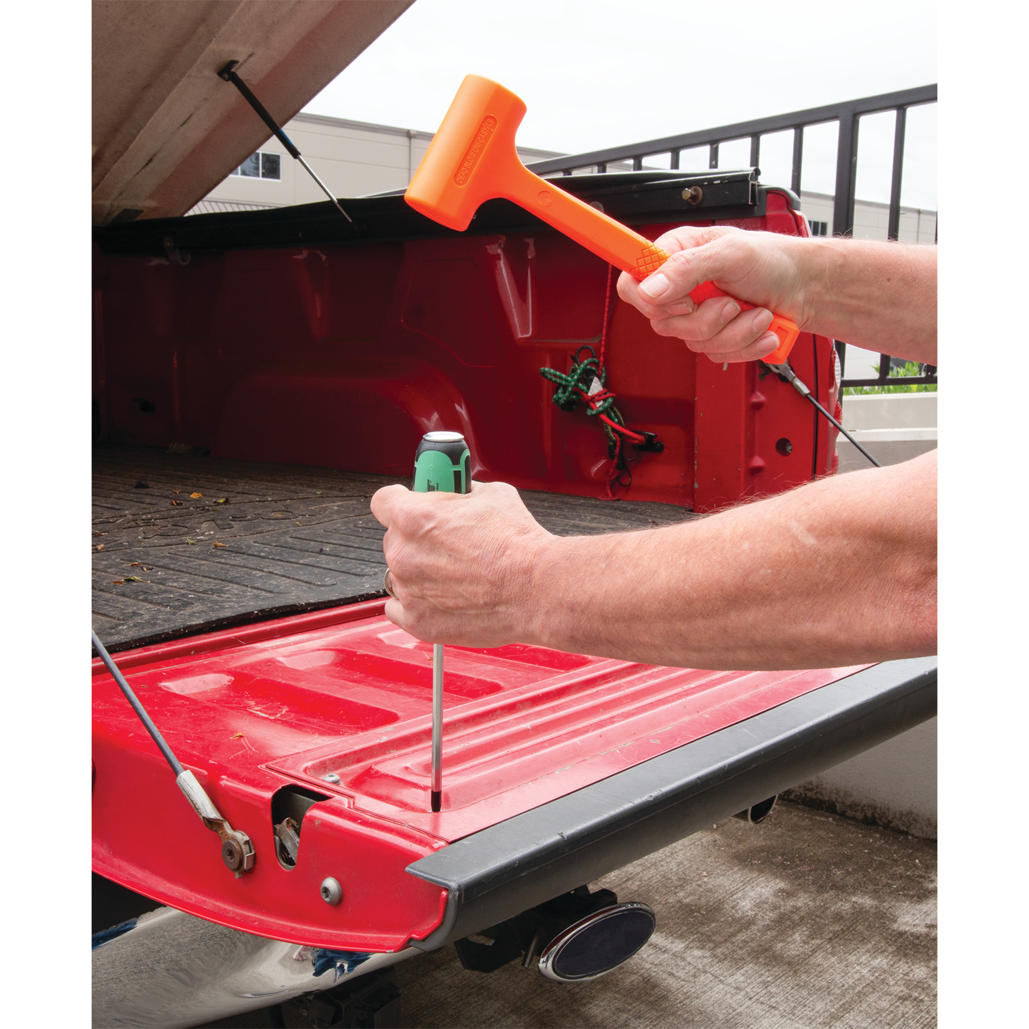 Performance Tool M7234 Dead Blow Hammer Set with Brass Cap, Ball-Peen, and Dead Blow Hammers and Urethane Coating, Orange (3-Piece)