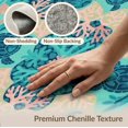 thumbnail image 6 of ODIKA 6'x9' Washable Area Rug Ocean Turtle Main Lagoon Mosaic Coral Border Panels Map Nautical for Family Room, Living Room, Master Bedroom, Non-Slip, Easy Care, 6 of 7