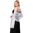 thumbnail image 2 of 20's long shawl, sequin flyaway evening shawl for women formal/party/wedding/formal/harlem night, 2 of 8