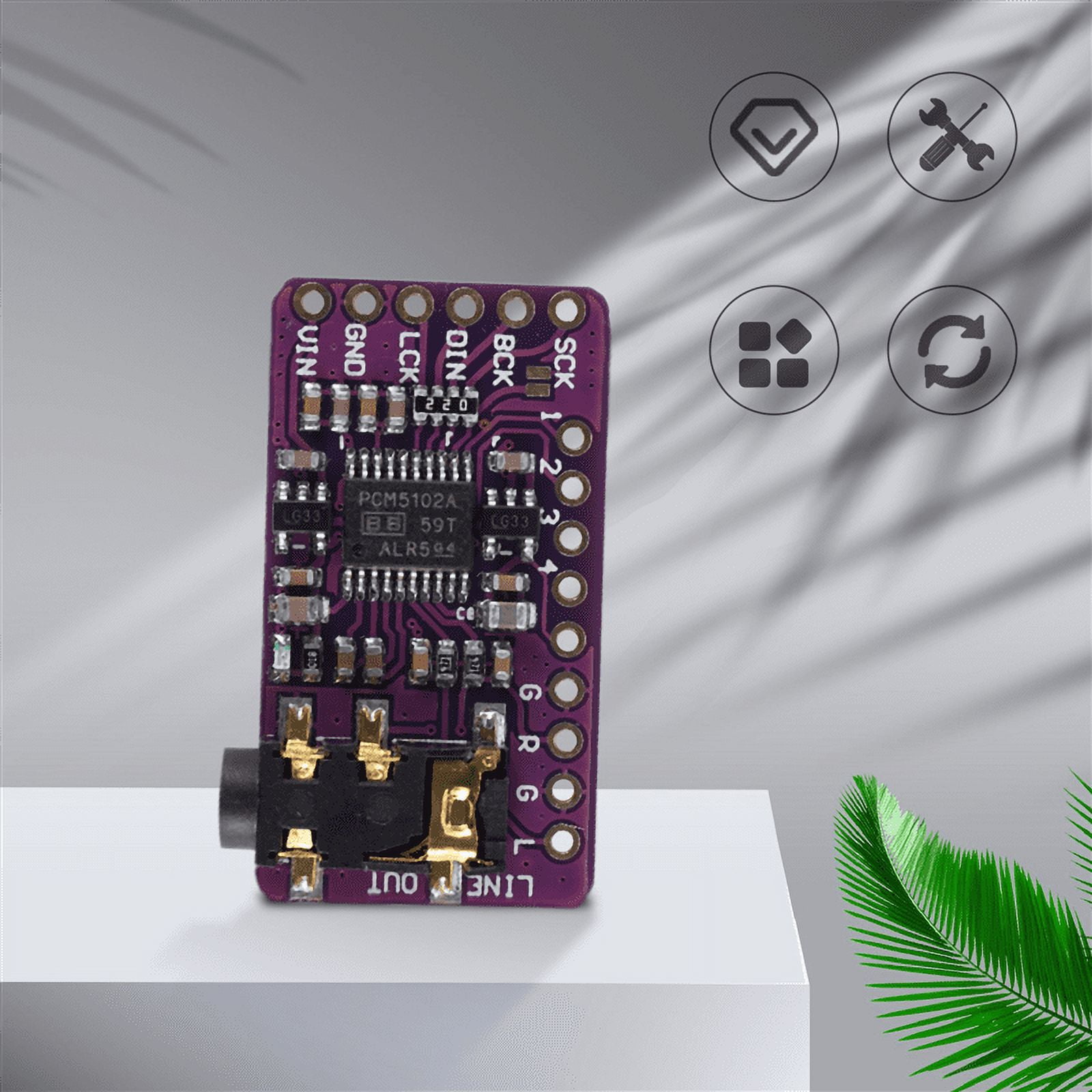 I2S PCM5102A DAC Decoder Modul – 32bit, Für Rasp Produktbild-Vorschau 3