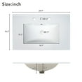 thumbnail image 4 of 30" Bathroom Vanity with Ceramic Sink Combination, Ample Storage Cabinet with 1 Pullout and Multifunctional Shelf Dividers for Bathroom, 4 of 24