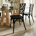 thumbnail image 6 of BizChair Commercial Grade Black Solid Wood Stackable Dining Chair with Intricate Back Detail, 6 of 12