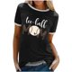thumbnail image 2 of Fiudx Ofertas Relámpago Blusa Holgada de Manga Corta con Cuello Redondo y Manga Abombada para Mujer, 2 of 6