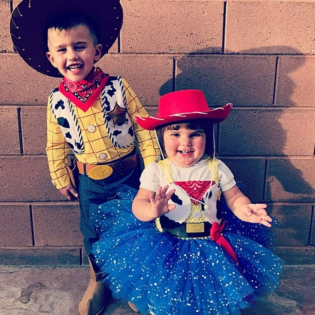 Déguisement enfant fille cow girl avec chapeau