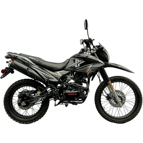 RPS New Hawk X 250 Enduro Dirtbike adults youth Dual Sports 5 Speed bike - Color Black