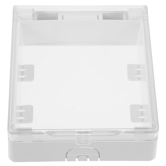 EXHUMKY White Plastic Outlet Cover with Adhesive for Bathroom and Wall Socket Use