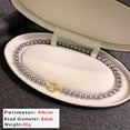 thumbnail image 1 of Ensemble Micro Élégant Français Zircon Boucle Ronde Imitation Perle Collier pour Femmes Bijoux Accessoires Sucrés, 1 of 5