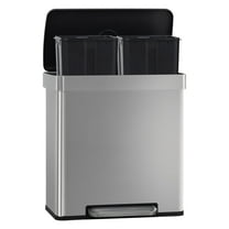 FDW Stainless Steel 16 Gallon Garbage Can for Office Bedroom，Kitchen Trash Can with Lid