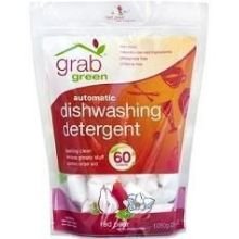 Grab Green Automatic Dishwashing Detergent Pods, Red Pear with Magnolia Scent, Grease Removal, 60-Count