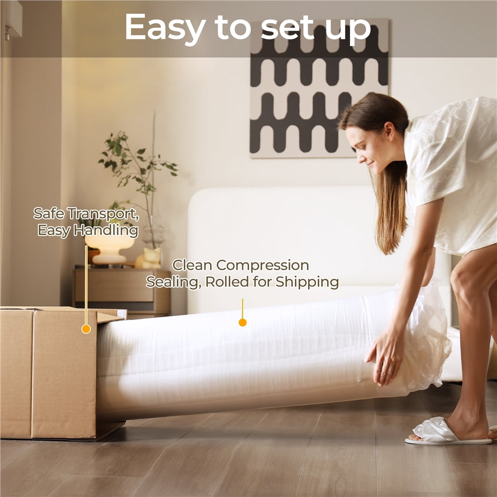 Yaheetech 8 Inch Full Size Gel Memory Foam Mattress, Medium Firm, Green Tea Infused