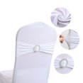 thumbnail image 3 of Funda elástica para silla con hebilla, fajas deslizantes, lazo, decoración para banquete de boda, 20 Uds., 3 of 5