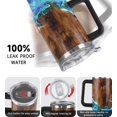 thumbnail image 5 of Fishing Tumbler with Handle and Straw Fish Cup Coffee Travel Mug Fishing Gifts for Dad Papa Husband Fisherman Fathers Day,Anniversary,Christmas,Birthday-40 oz Wood Grain Fishings, 5 of 6