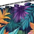 thumbnail image 3 of Colorful Tropical Leaf Pattern Shower Curtain 72"x72" ,Bathroom Decorative Shower Curtains Set with 12 Hooks,Modern Waterproof Washable Shower Curtain, 3 of 6
