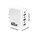thumbnail image 6 of Bxaolu Upgraded 6-in-1 USB C Charger Fast Charging Wall Charger, 65W USB C Laptop Desktop Charger Adapter Compatible with Laptop, Phone, White, 6 of 7