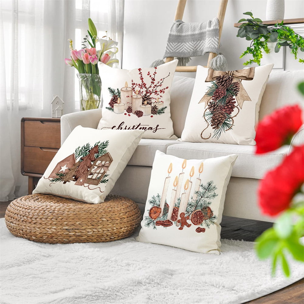 Holiday throw pillow covers 2025