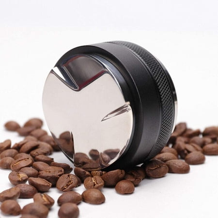 53mm Coffee Distributor Double Head Coffee Dispenser Black Macaroon Coffee Cloth Powder Hammer Stainless Steel Powder Press Adjustable Depth Both Sides