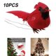 thumbnail image 4 of Billuyoard 10pcs Artificial Red Birds for Centerpieces Decor Home Garden Kits de decoración para fiestas cardenales rojos 9x4cm, 4 of 6