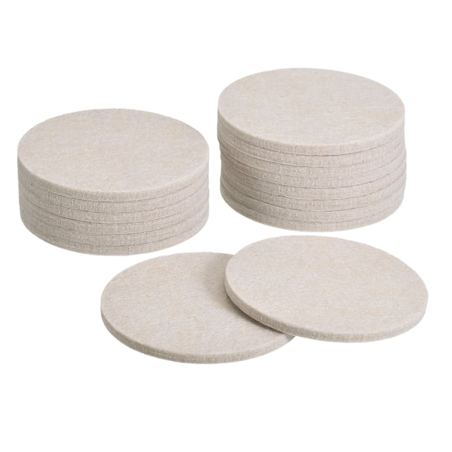 Muebles Deslizadores, 16uds 3.5'' - Redondos Auto Adhesivos Fieltro Muebles Almohadillas, Suelo Protectores para Muebles Pies Sillas Patas Madera Pisos (Beige)